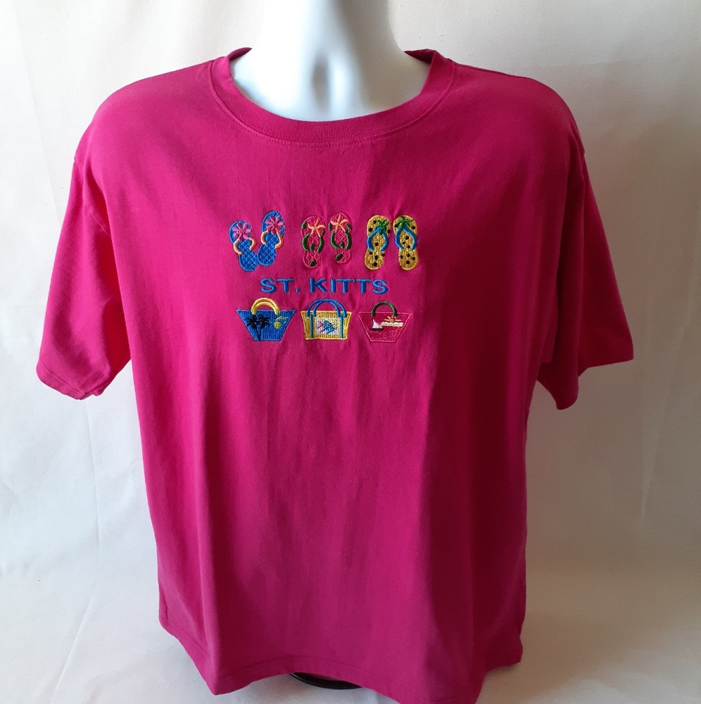 SGS women's embroidered short sleeve top